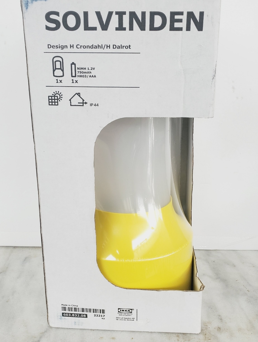 IKEA Solviden Lantern Lamp LED Light Type J1702 Sweden Yellow Camping Outdoors